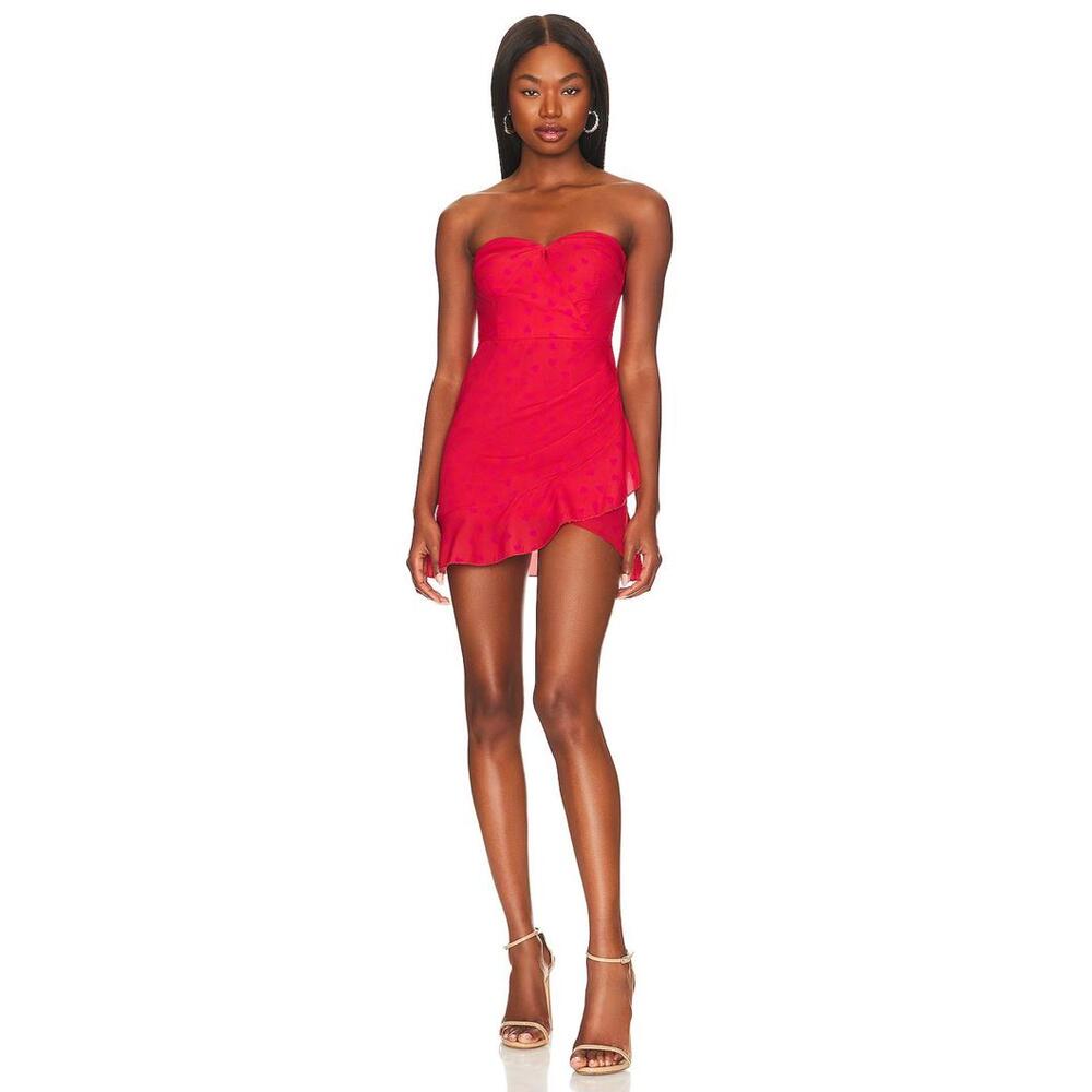 MORE TO COME Marcine Strapless Dress in Red